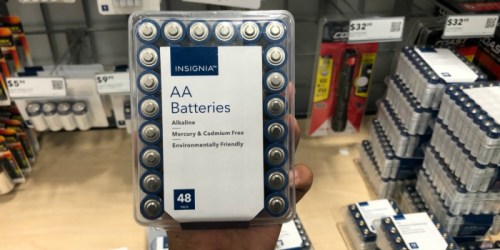Insignia AA or AAA 48-Count Battery Packs Only $7.19 Shipped (Just 15¢ Per Battery)