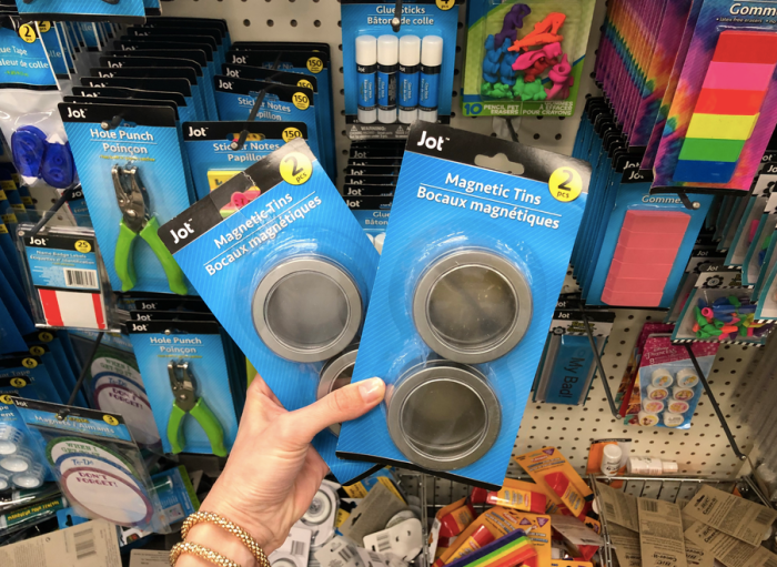 Magnetic Tins 2-Pack Only $1 at Dollar Tree (Holds Spices, Paper