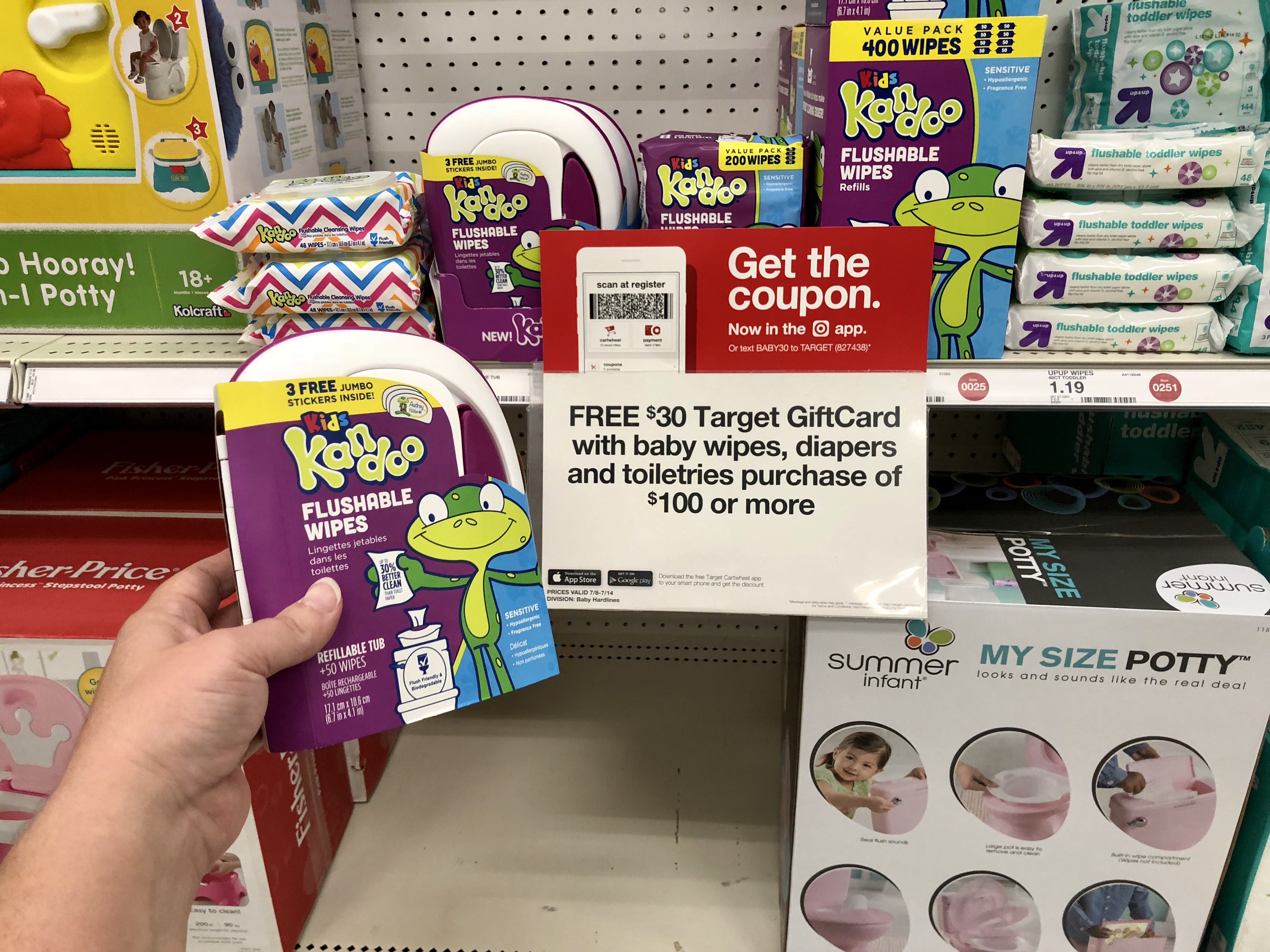 flushable baby wipes target