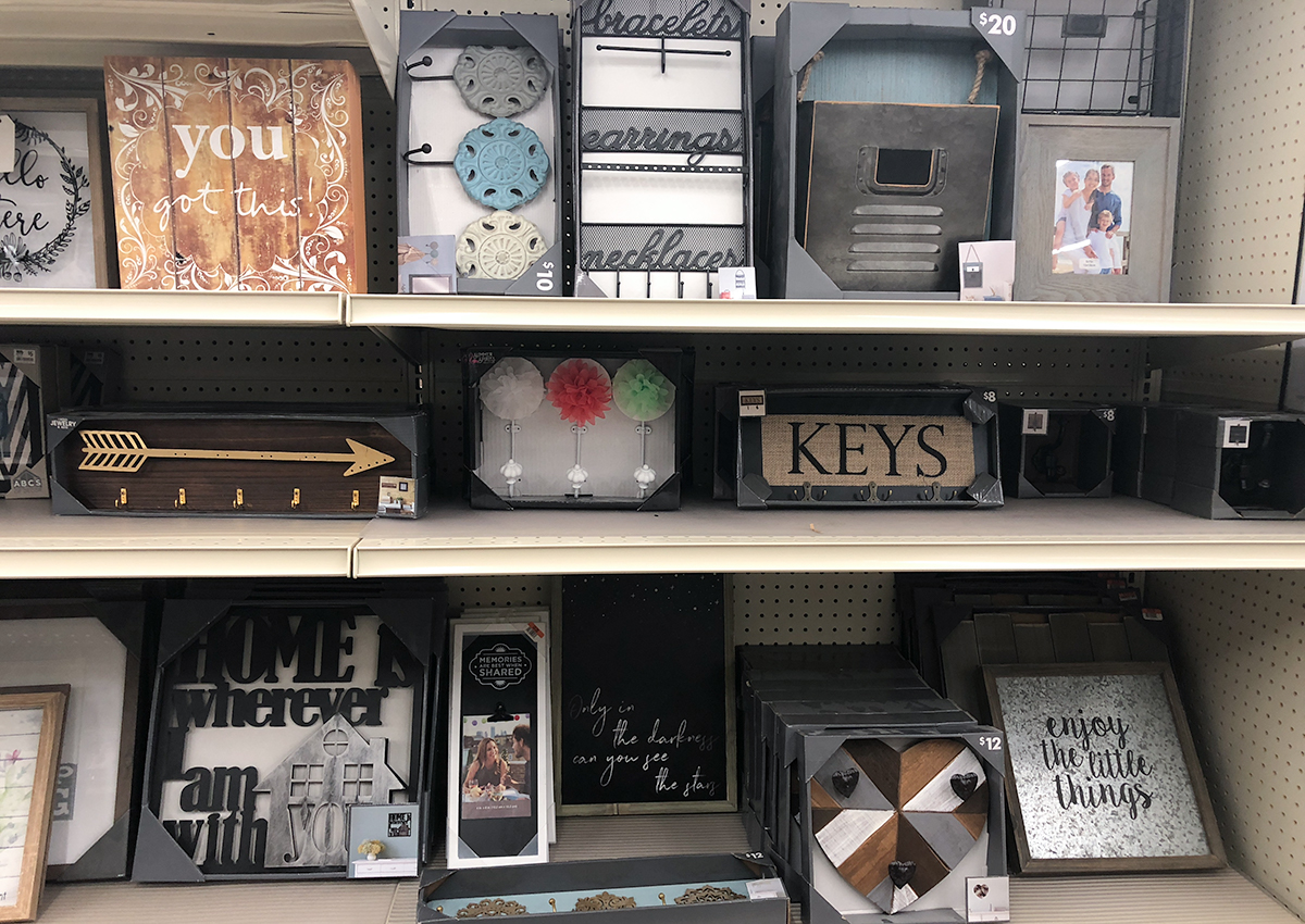back-to-school college dorm shopping with big lots — decorative wall hooks for keys and organizers