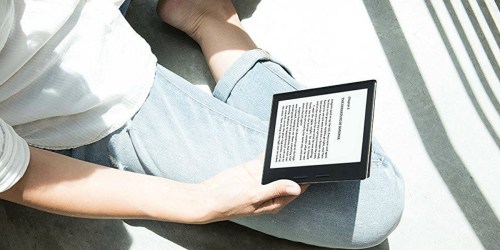 Amazon Warehouse: Kindle Oasis E-Reader AND Leather Charging Cover $127.49 Shipped