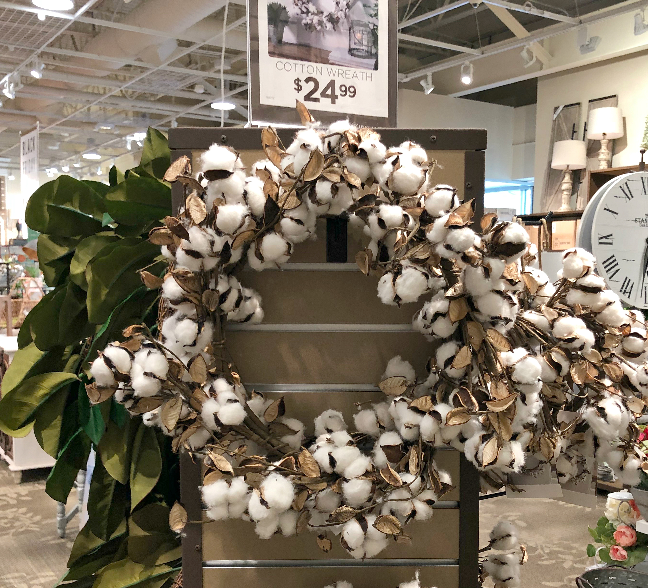 This Kirkland's Cotton Wreaths look just Magnolia Market's wreaths.