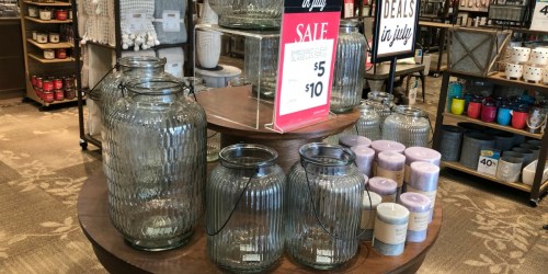 Kirkland’s Large Embossed Glass Lantern Just $10 (Regularly $25) & More