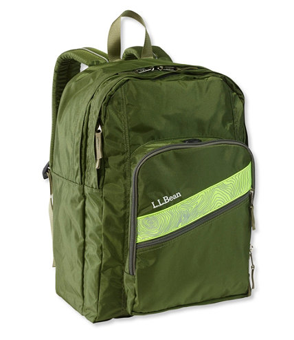 ll bean green backpack