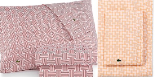 Lacoste Home Cotton Percale 4-Piece Sheet Sets as Low as $17.99 Shipped (Regularly $60+)