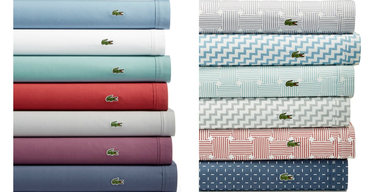 Lacoste Home Cotton Percale 4-Piece Sheet Sets as Low as $17.99 Shipped ...