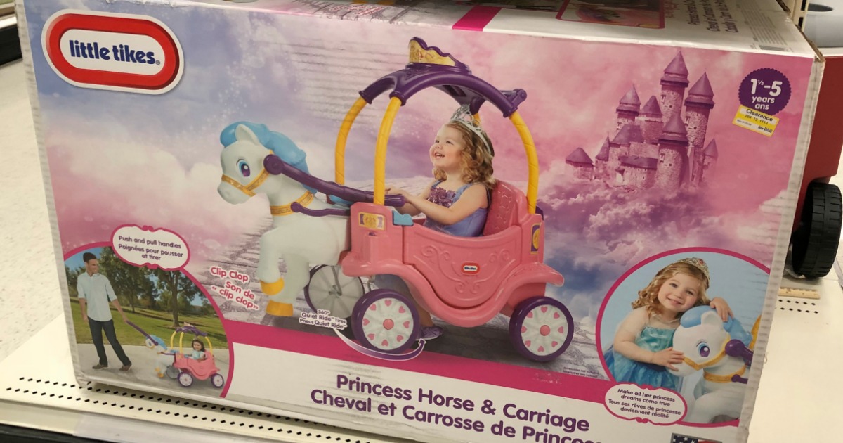 little tikes princess horse & carriage