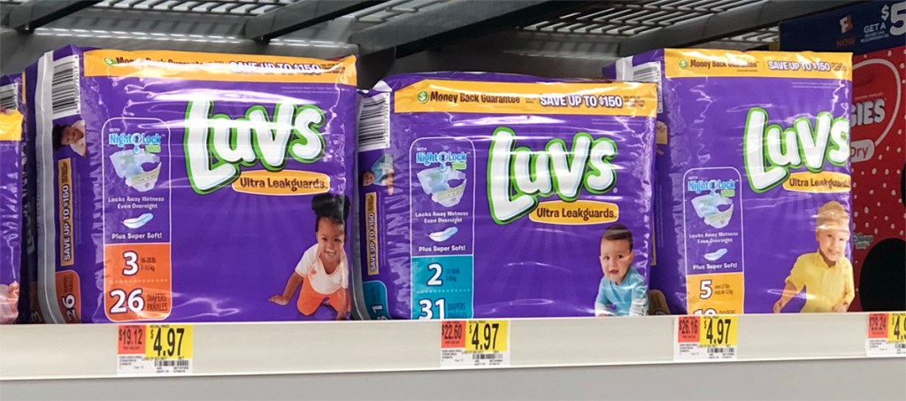 luvs diapers at Walmart