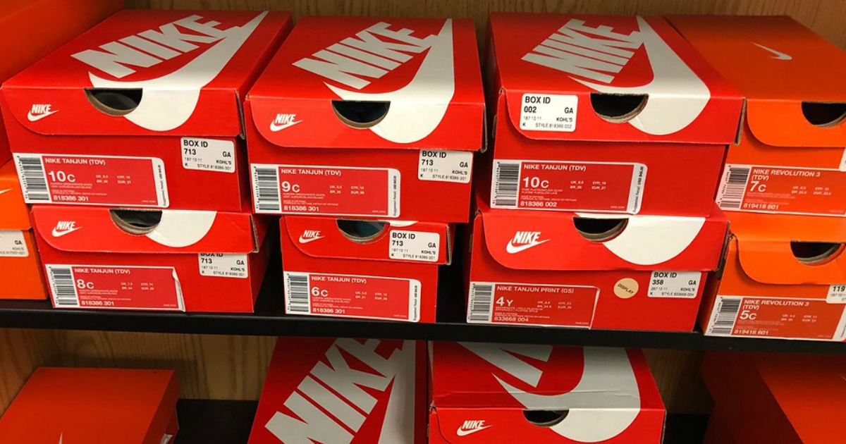 nike best deals and shopping tips – nike boxes on a store shelf