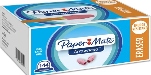 Paper Mate Pencil Top Erasers 144-Count Box Only $4.70 Shipped (Just 3¢ Each) | Awesome Reviews