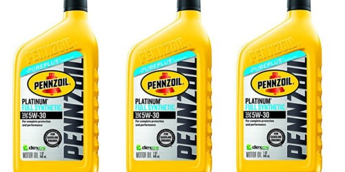 Amazon: Five Quarts Pennzoil 5W-30 Platinum Full Synthetic Motor Oil $8.19 Shipped After Rebate