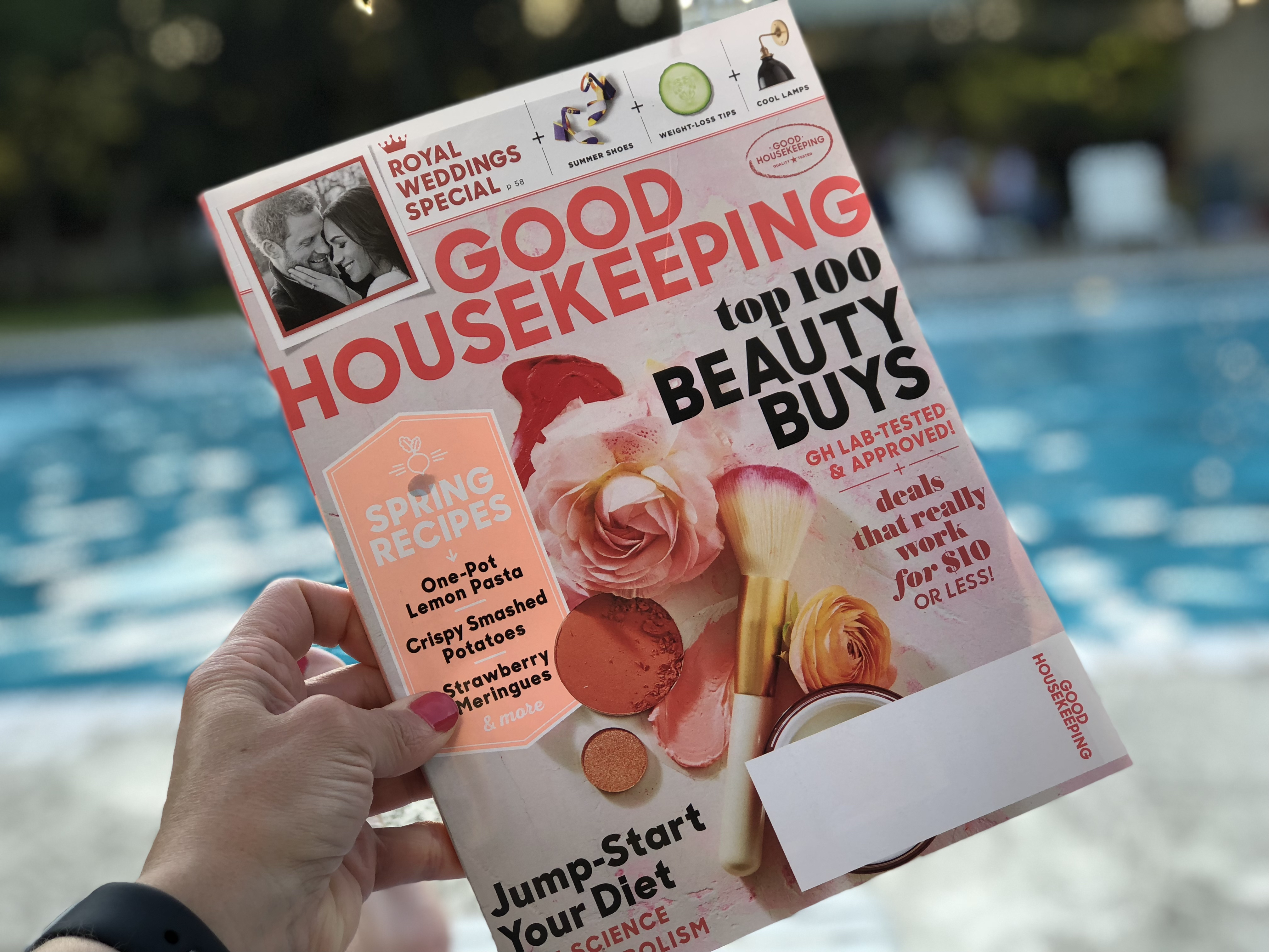 Get no-cost magazine subscriptions to people, real simple, and o, or this Good Housekeeping magazine.