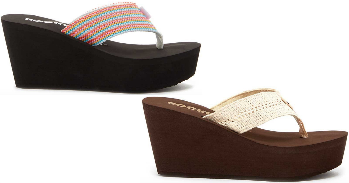 rocket dog wedge flip flops