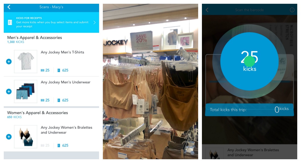 macy's shopping tips to save you money — shopkick app scanning for kicks at macy's