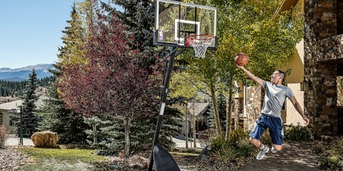 Score $100 Off This Spalding 54″ Portable Basketball Hoop on Walmart.com