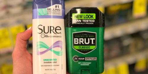 FREE Sure or Brut Deodorant After CVS Rewards