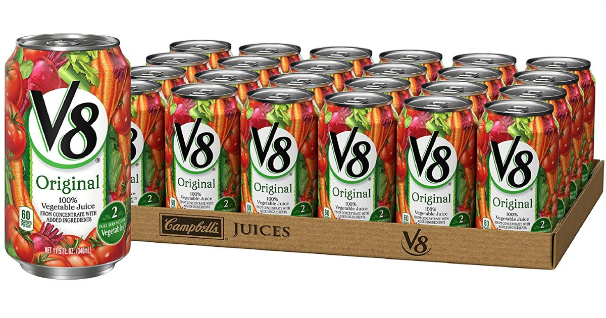 Amazon Prime V8 100 Vegetable Juice BIG 11.5oz Cans 24Pack Just 10.