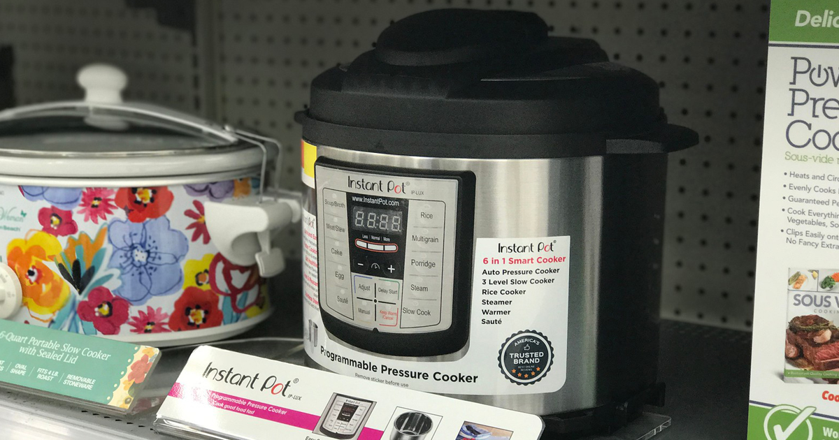 instant pot on a Walmart store shelf