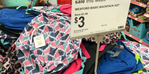 Wexford Printed Backpacks Just $3 at Walgreens (Awesome Donation Item)