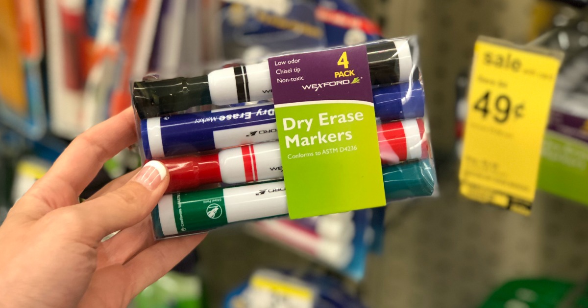 Wexford Dry Erase Markers 4Pack Only 49¢ at Walgreens