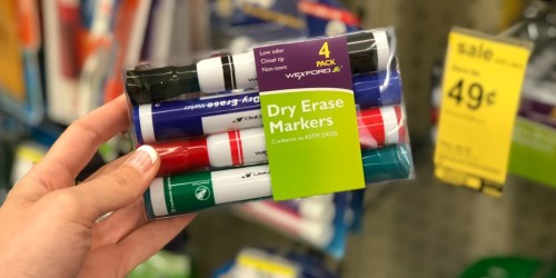 Wexford Dry Erase Markers 4-Pack Only 49¢ at Walgreens