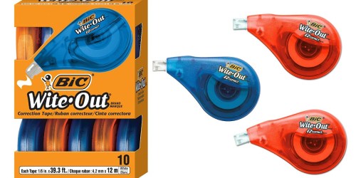 Amazon: BiC Wite-Out Correction Tape 10-Count Only $8.65 (Just 87¢ Each)