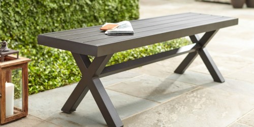Brown Steel Patio Bench as Low as $29 at Lowe’s