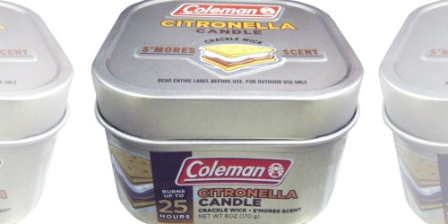 Coleman S’Mores Scented Citronella Candle Only $2.94 (Ships w/ $25 Amazon Order)