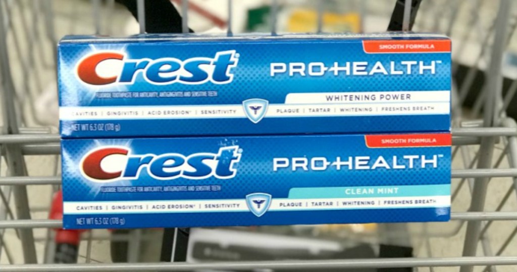two boxes of cres pro health toothpaste