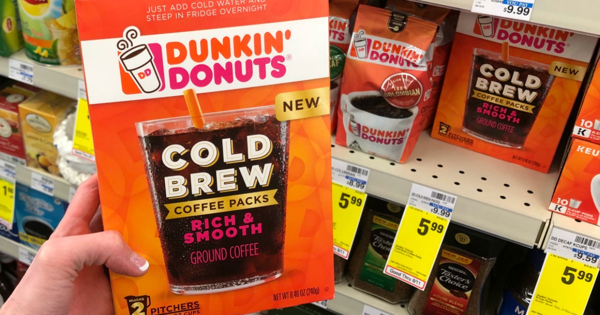 Dunkin' Donuts Cold Brew TwoPitcher Pack Only 3.74 After Cash Back at CVS