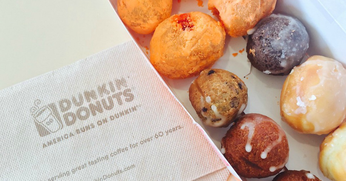 pumpkin maple coffee fall dunkin donuts - donut holes