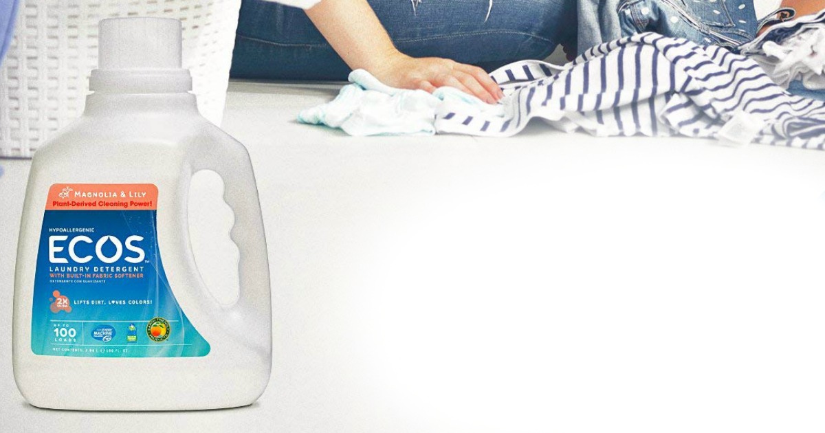 Two ECOS Laundry Detergent 100 oz Bottles Only 5 Each (Ships w/ 25