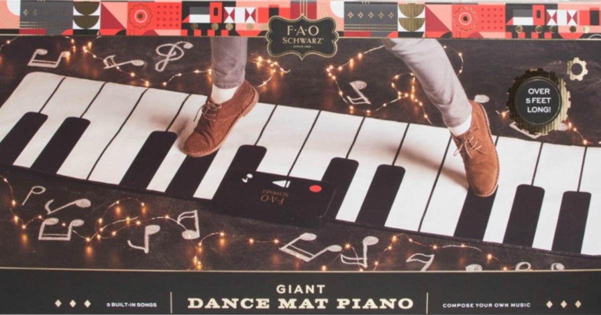 FAO Schwarz Giant Piano Dance Mat Built in songs NEW 