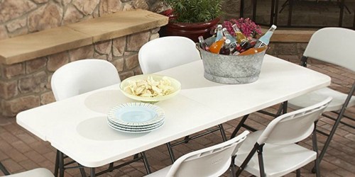 Living Accents Fold-in-Half Table Only $29.99 | Great for Parties, Crafts & More