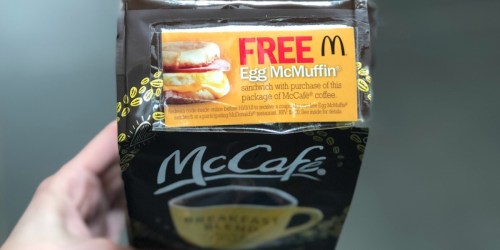 Free McDonald’s Egg McMuffin Coupon ($3 Value) on Select McCafe Bagged Coffee at Walmart