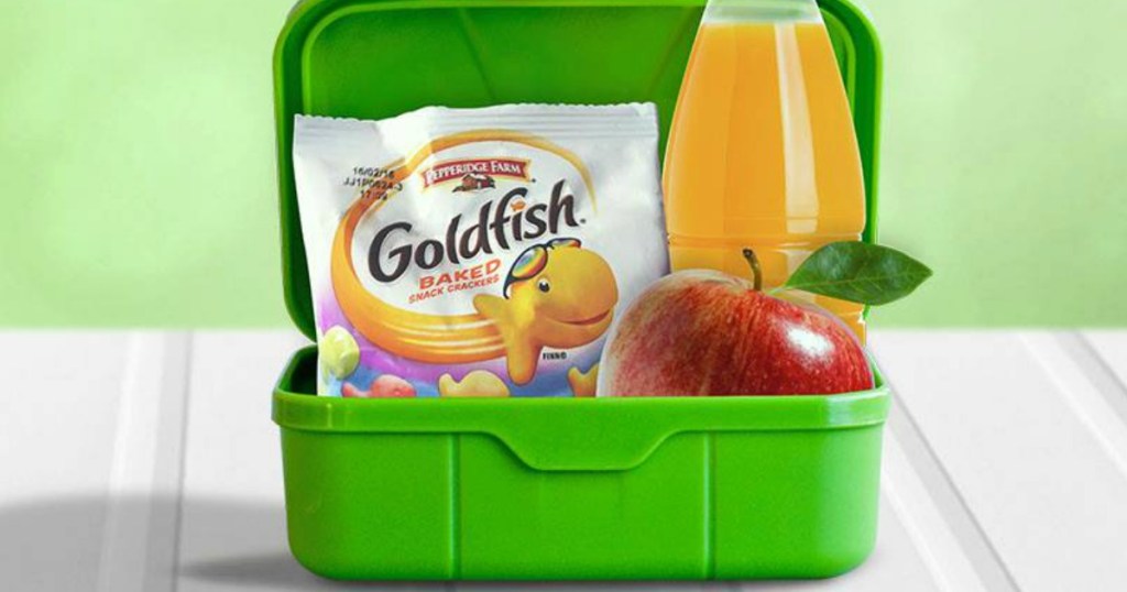 pepperidge farm goldfish in kid's lunchbox