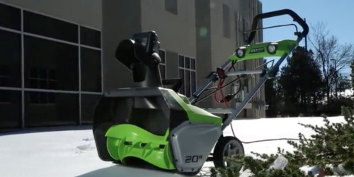 Greenworks Corded Snow Blower Only $99.99 Shipped + Get $41 in Points at Kmart.com
