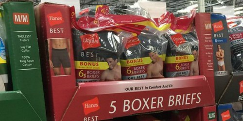 Hanes Men’s Boxer Briefs 6-Count Pack Only $9.99 at Walmart.com + More