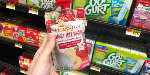 Happy Tot Organics Whole Milk Yogurt Pouch Only 24¢ Each After Cash Back at Walmart & More