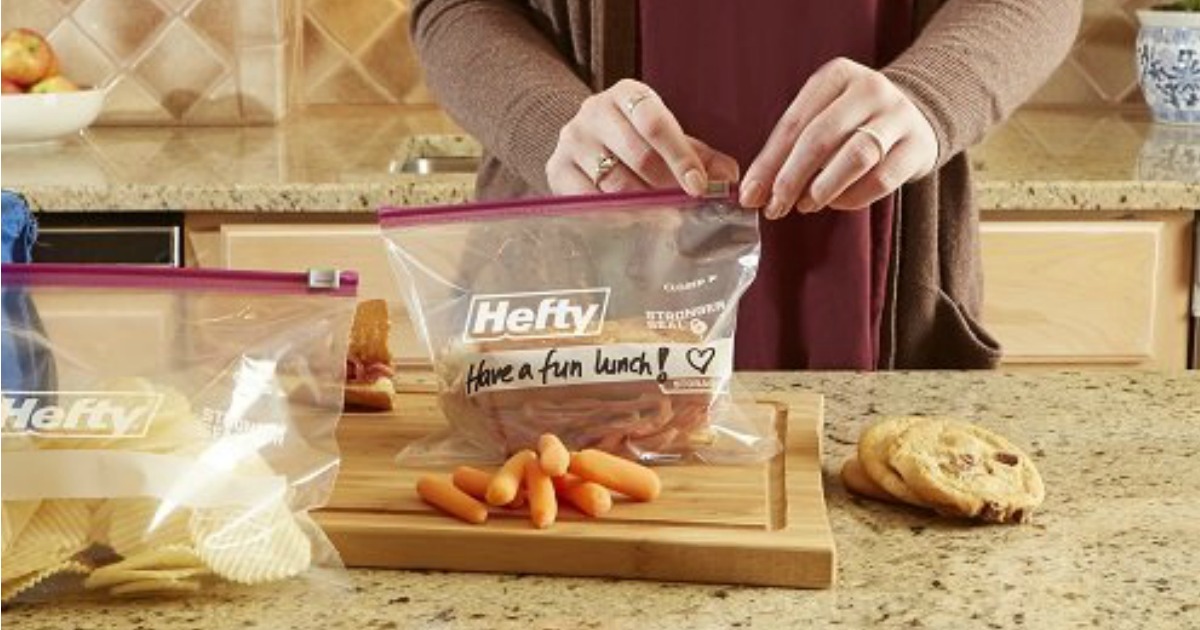 Hefty Slider Storage Bags, Quart size, 78 Count