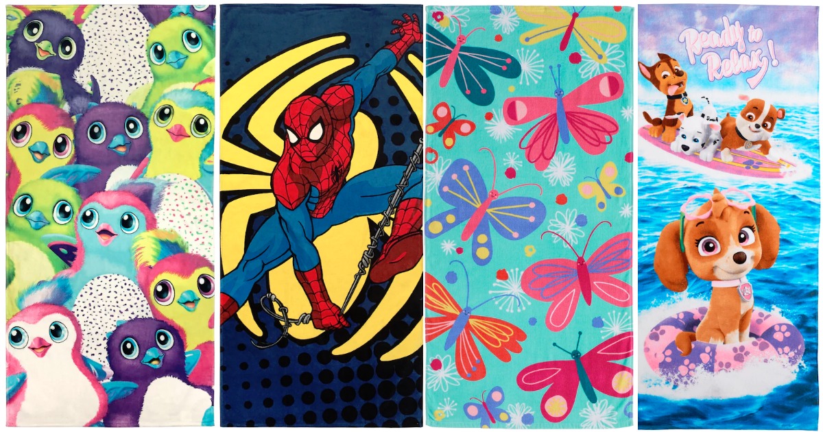 character beach towels