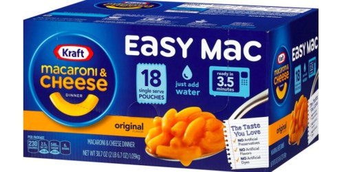 Amazon: Kraft Easy Mac 18-Pack Just $6.80 Shipped (Only 38¢ Each)