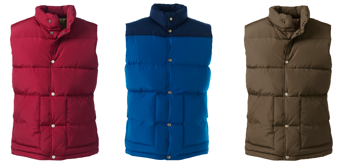 lands end down vests