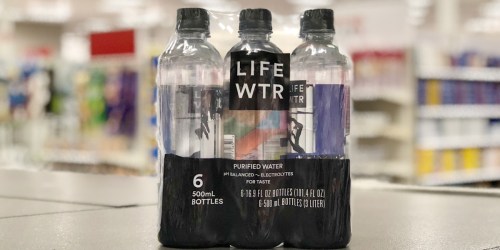 50% Off LIFEWTR 6-Pack Purified Water Bottles After Cash Back at Target