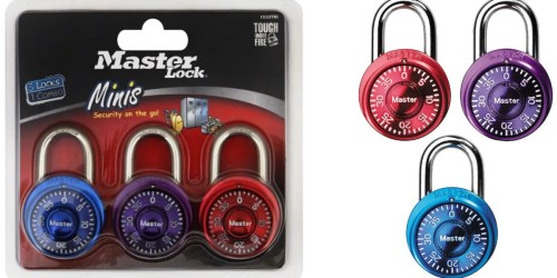 Master Lock Mini Padlocks 3-Pack Only $5.99 (Regularly $13)