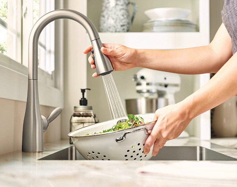 Amazon Moen Pulldown Stainless Kitchen Faucet Just 166 95