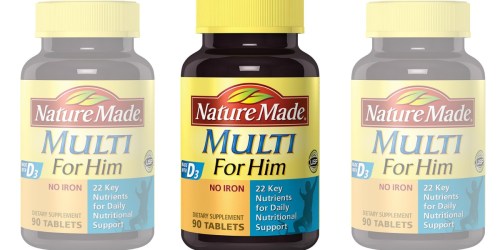 Amazon: Nature Made Men’s Multivitamins 90ct Just $2.45 Shipped