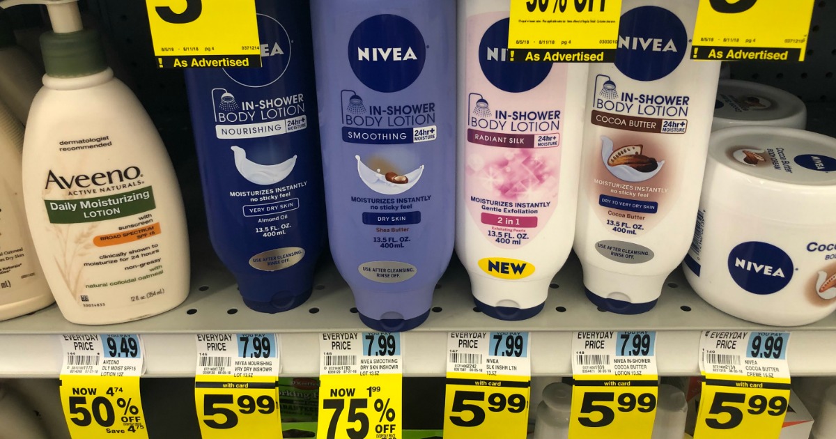 Nivea InShower Body Lotion as Low as FREE at Rite Aid