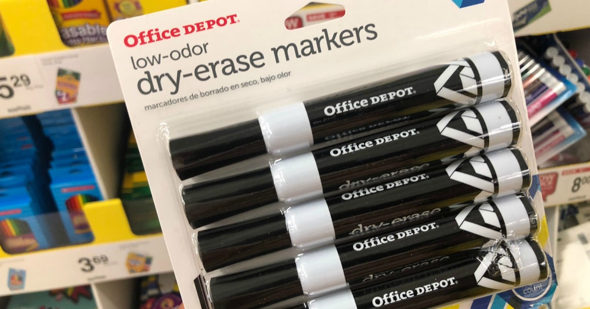 Two Office Depot Dry Erase Marker 5-Count Packs ONLY $ Total (Regularly  $9) & More