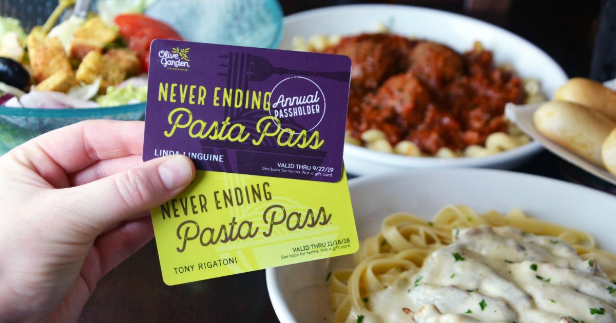 Olive Garden Never Ending Pasta Pass is BACK (Available August 23rd for